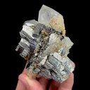 Natural Arsenopyrite and Clear Quartz Cluster, Mineral Specimen:Yaogangxian,Hunan (60*85*45MM) - image 1