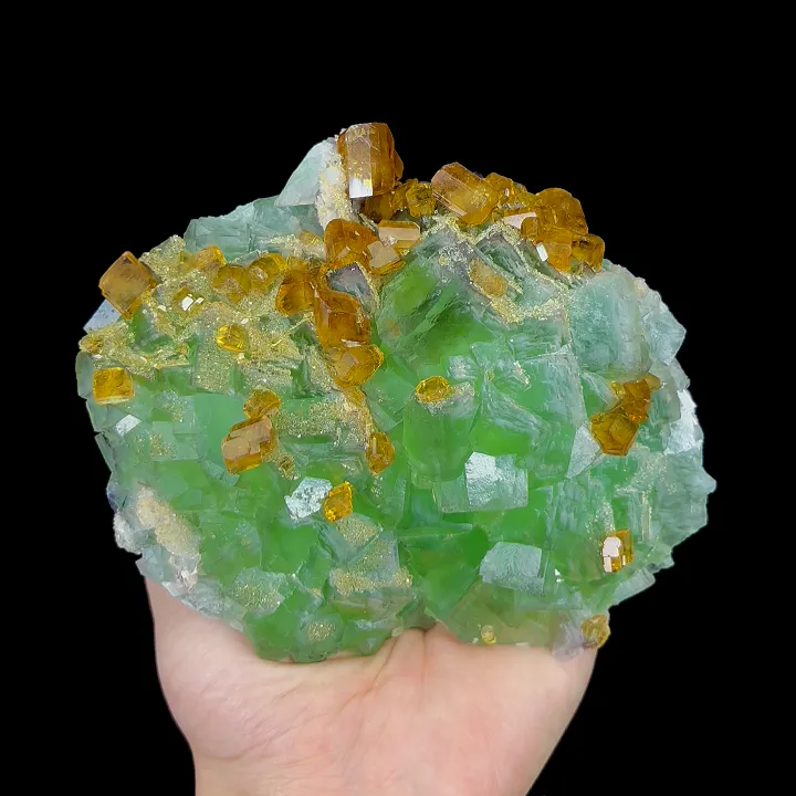 Natural Barite and Green Fluorite, Mineral Specimen:Jiangxi,China (125*105*55MM) image