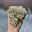 Natural Barite and Pyrite comes from Jiangxi,China 110*110*40MM - image 1
