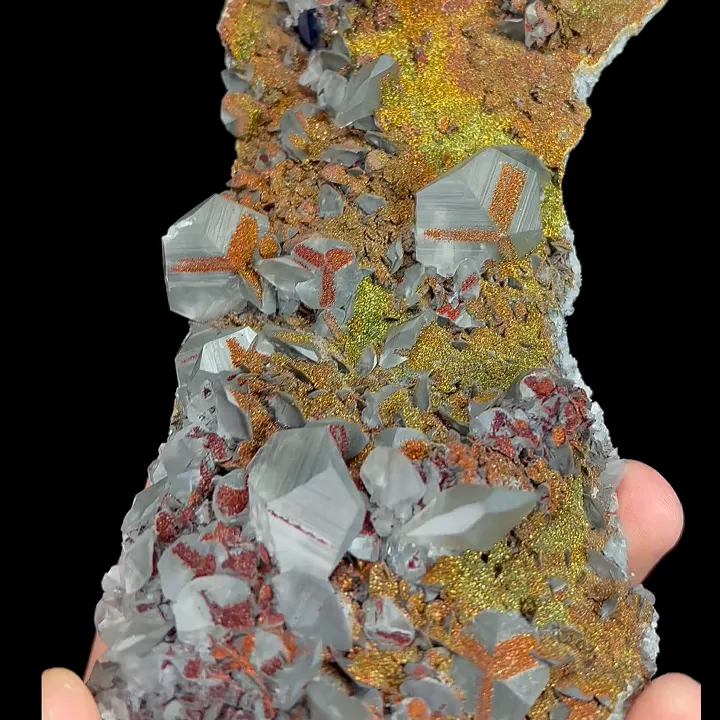 Natural Benz Calcite and Colored Pyrite, Mineral Specimen:Fujian,China (75*190*50MM) - image 2