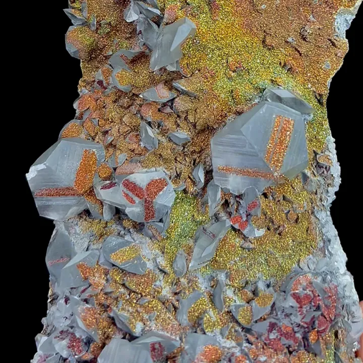 Natural Benz Calcite and Colored Pyrite, Mineral Specimen:Fujian,China (75*190*50MM) - image 3