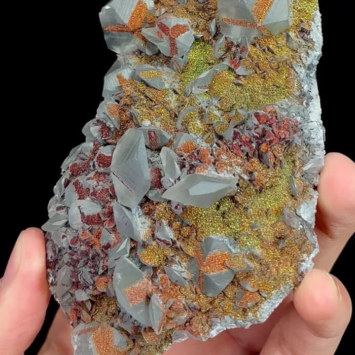 Natural Benz Calcite and Colored Pyrite, Mineral Specimen:Fujian,China (75*190*50MM) - image 4