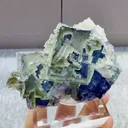 Natural Bicolor Cubic Phantom Fluorite comes from Yaogangxian,Hunan 53*35*32MM - image 2