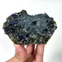 Natural Bismuthinite and Purple Fluorite Mineral Specimen,High Quality Specimen,YINDU,INNER MONGOLIA,CHINA(104*70*27mm) - image 2