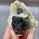 Natural Black Columnar Stone and Quartz Symbiosis comes from Inner Mongolia,China 65*55*55MM - image 5