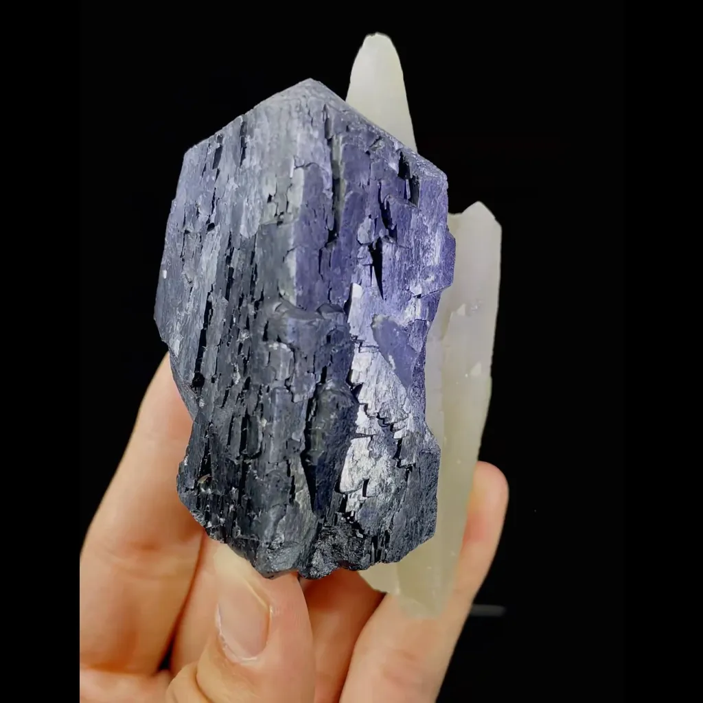 Natural Black Stilbite and Quartz Cluster Symbiosis comes from Inner Mongolia,China 65*40*100MM - image 3