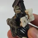 Natural Black Tourmaline Crystal Cluster with Feldspar & Mica | 47g Schorl Specimen - image 8