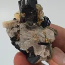 Natural Black Tourmaline Crystal Cluster with Feldspar & Mica | 47g Schorl Specimen - image 6