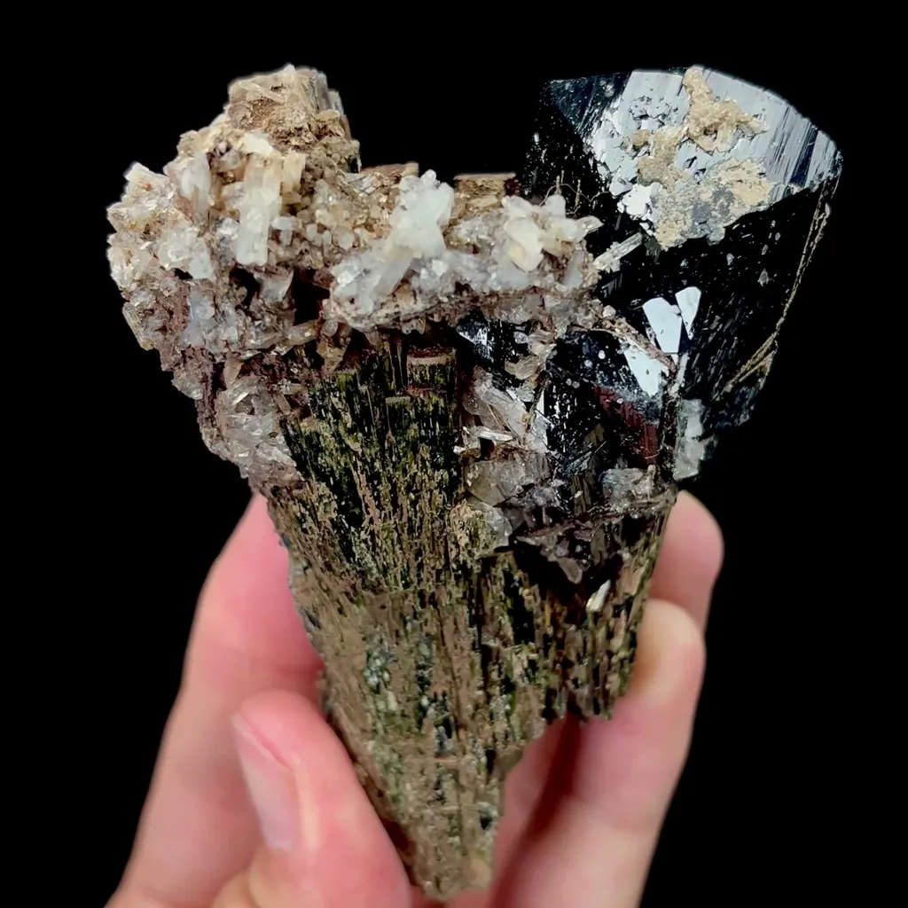 Natural Black Tourmaline Mineral Specimen,High Quality Specimen,INNER MONGOLIA,CHINA(67*40*94mm) - image 4