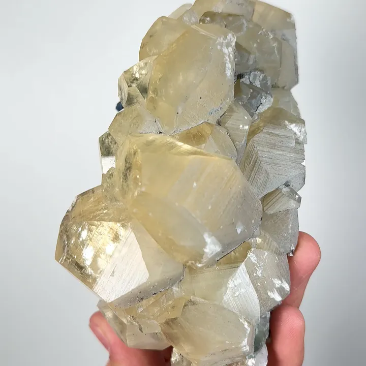 Natural Blue and Purple Cubic Fluorite and Calcite, Mineral Specimen:Fujian,China (140*80*65MM) - image 3