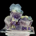 Natural Blue and Purple Cubic Fluorite and Mica, Mineral Specimen:Yaogangxian,Hunan (65*65*40MM) - image 2
