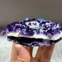 Natural Blue and Purple Cubic Fluorite Symbiosis comes from Zhejiang,China 115*95*30MM - image 2