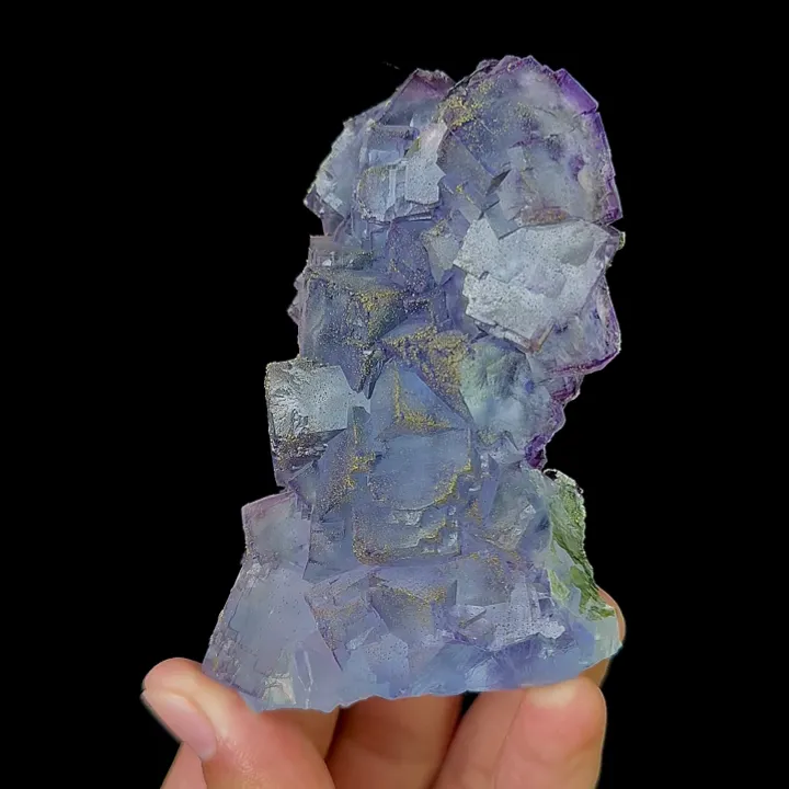 Natural Blue and Purple Fluorite Mineral Specimen,High Quality Cube Specimen:YAOGANGXIAN (66*35*95mm) - image 3