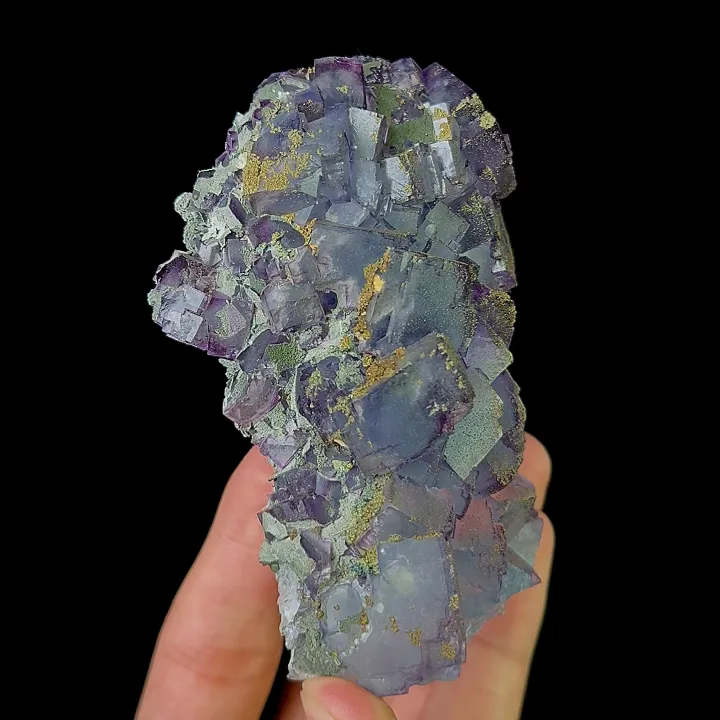 Natural Blue and Purple Fluorite Mineral Specimen,High Quality Cube Specimen:YAOGANGXIAN (66*35*95mm) - image 4