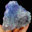 Natural Blue and Purple Phantom Fluorite comes from Inner Mongolia,China 100*85*25MM - image 2
