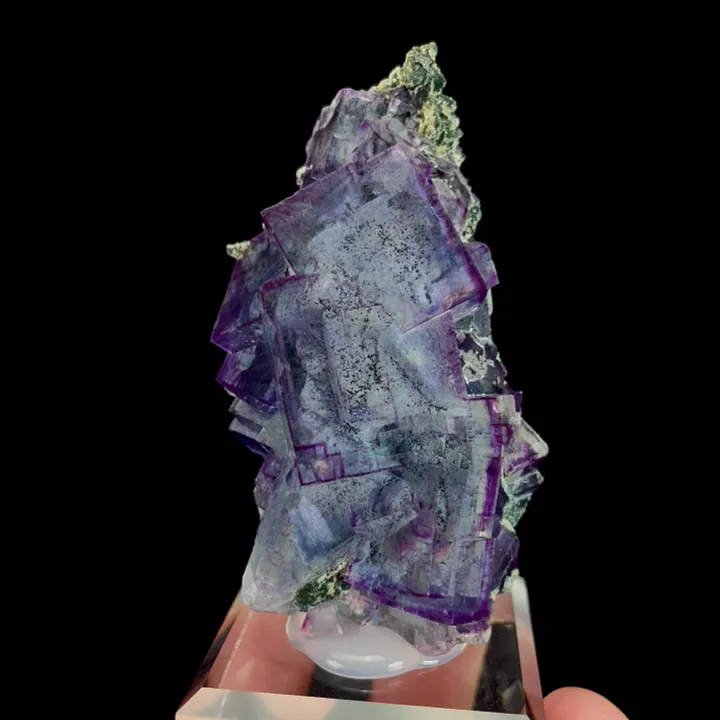 Natural Blue and Purple Phantom Fluorite Mineral Specimen,High Quality Specimen:YAOGANGXIAN (42*30*73mm) image