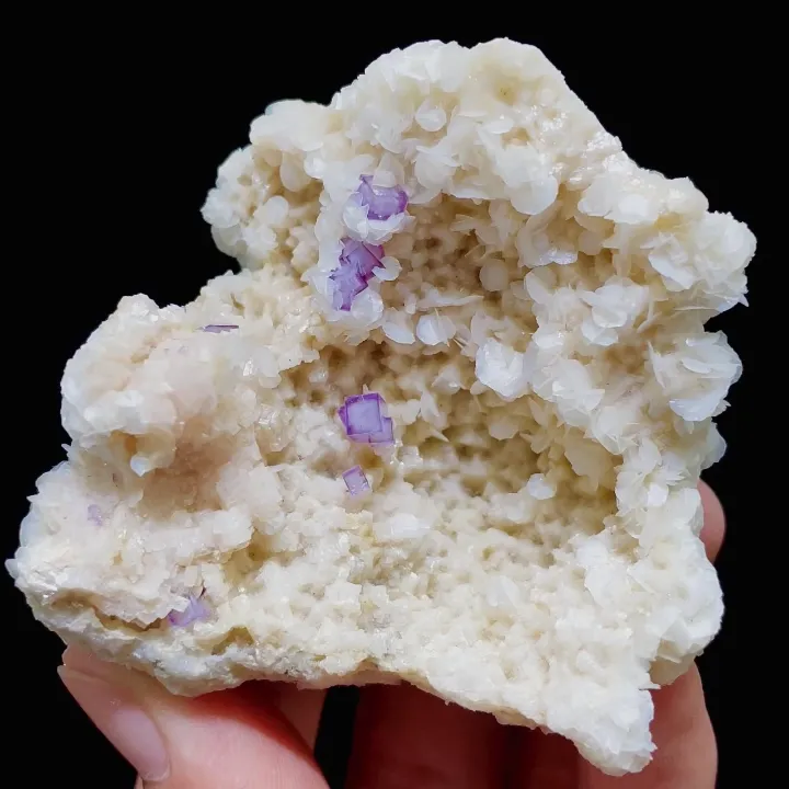Natural Blue-and-White Porcelain Fluorite and Dolomite and Flaky Calcite Symbiosis comes from Yaogangxian,Hunan 60*60*25MM - image 4
