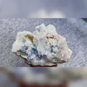 Natural Blue-and-White Porcelain Fluorite and Flaky Calcite Symbiosis comes from Yaogangxian,Hunan 115*90*50MM - image 1