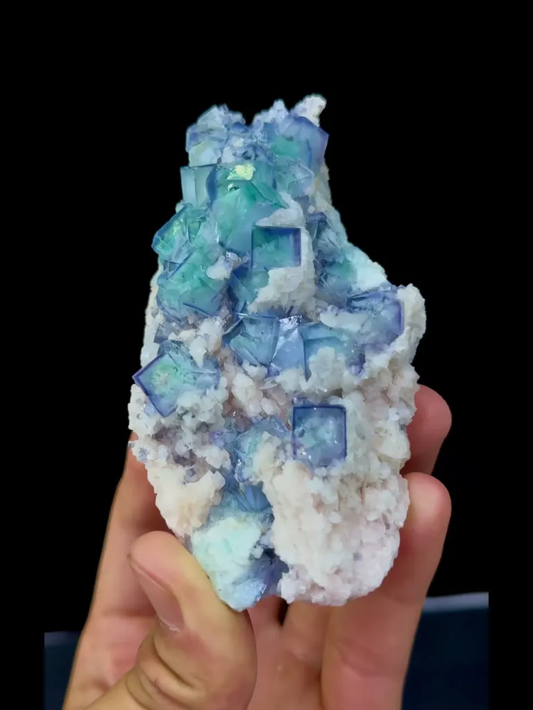 Natural Blue and White Porcelain Fluorite comes from Yaogangxian,Hunan 105*55*45MM - image 4