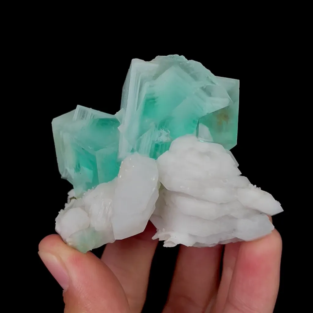 Natural Blue-and-White Porcelain Fluorite, Mineral Specimen:Yaogangxian,Hunan (65*55*50MM) image