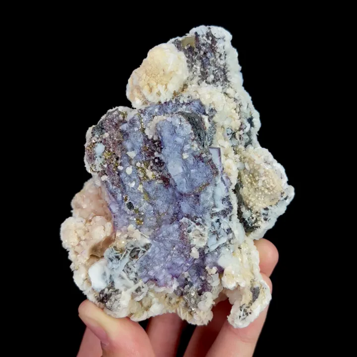 Natural Blue-and-White Porcelain Fluorite, Mineral Specimen:Yaogangxian,Hunan (80*110*65MM) - image 6