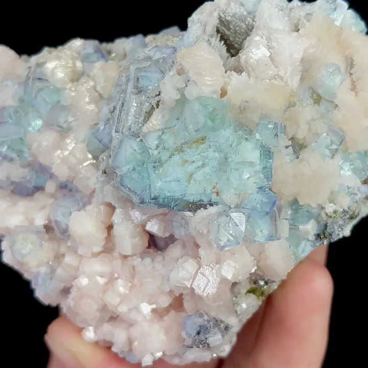 Natural Blue and White Porcelain Fluorite,Mineral Specimen:Yaogangxiam,Hunan (100*65*40MM) - image 4