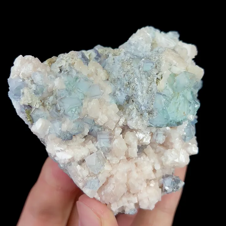 Natural Blue and White Porcelain Fluorite,Mineral Specimen:Yaogangxiam,Hunan (100*65*40MM) image
