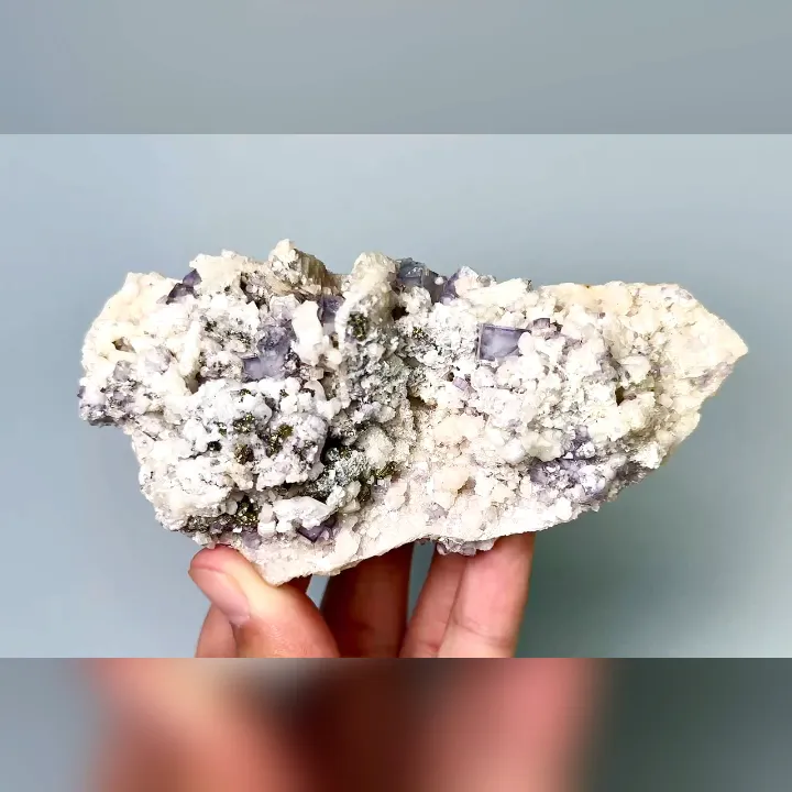 Natural Blue-and-White Porcelain Fluorite,Mineral Specimen:Yaogangxian,Hunan (120*65*50MM) image