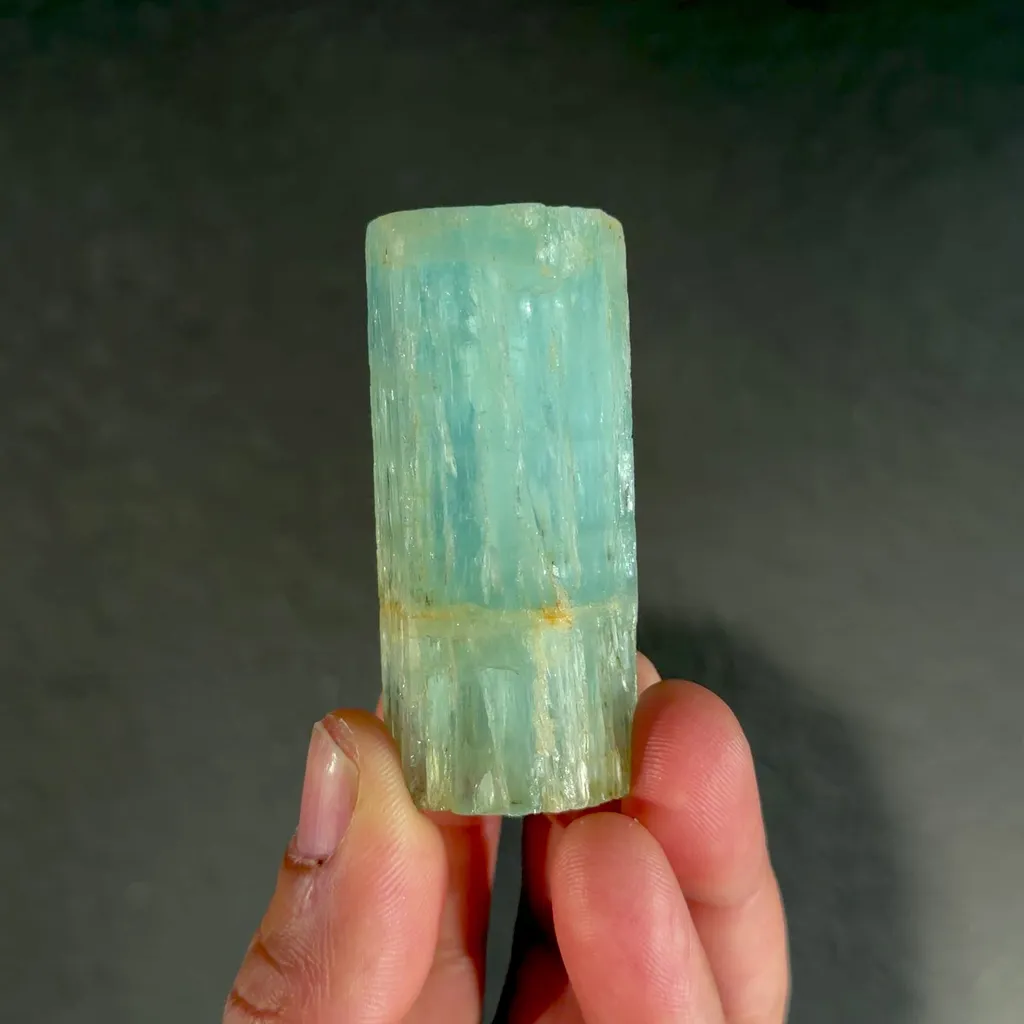 Natural Blue Aquamarine Crystal from Karur, India | Rare Raw Beryl Mineral Specimen | Collector Gemstone - image 5