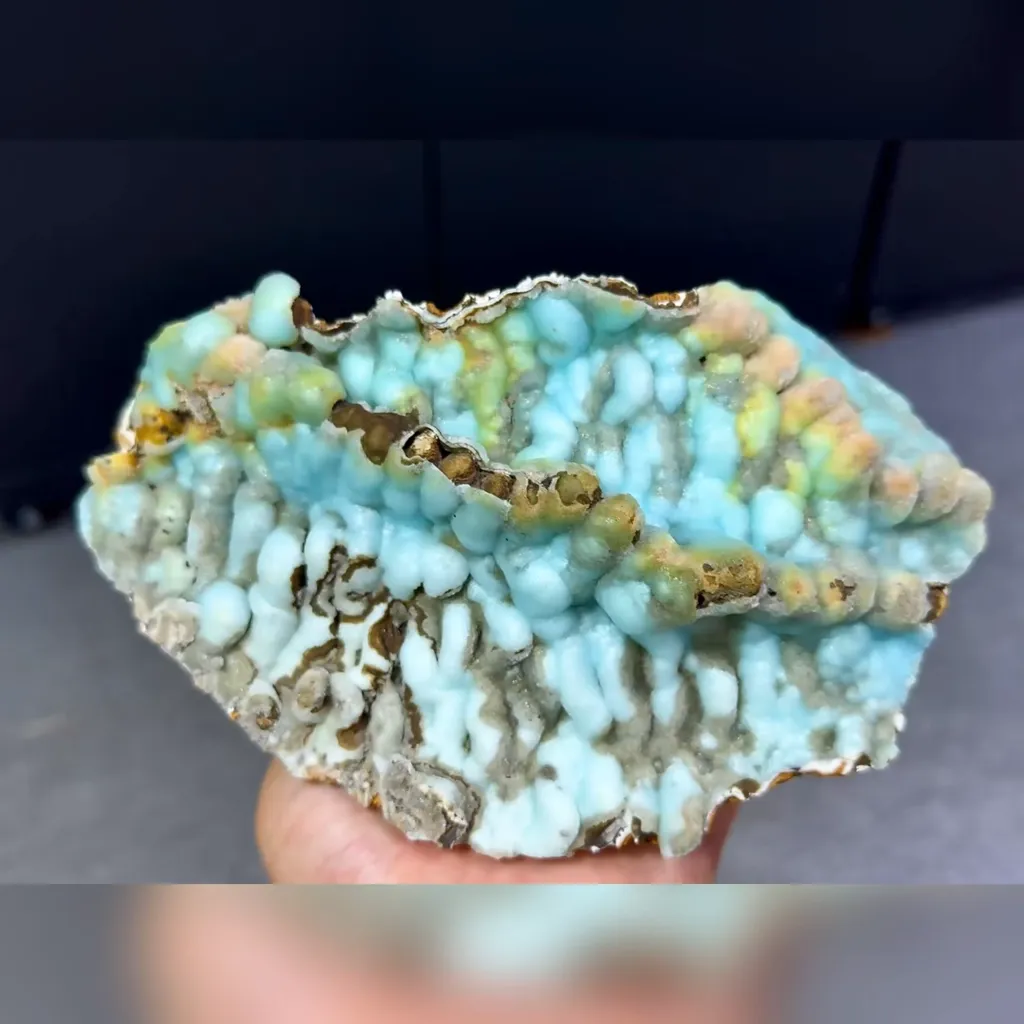 Natural Blue Aragonite comes from Wenshan,Yunnan 170*100*45MM - image 2