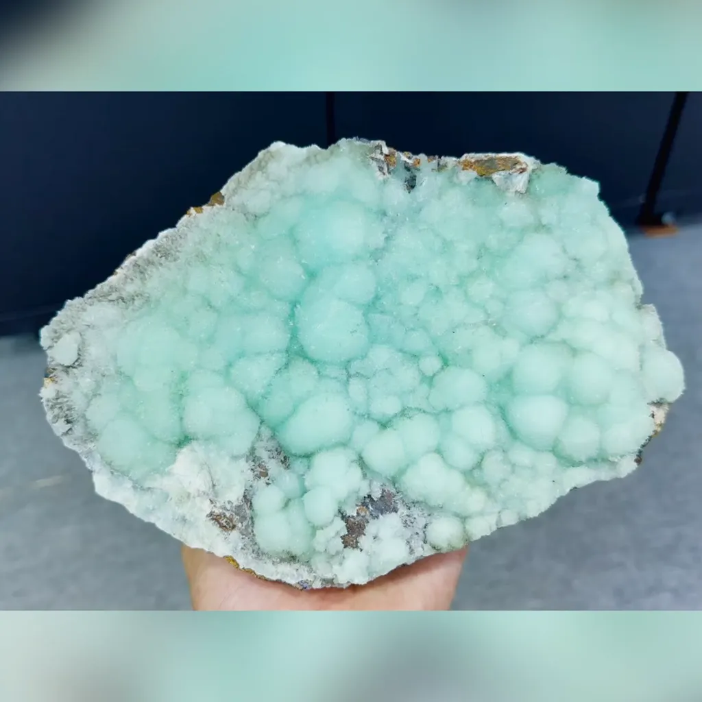 Natural Blue Aragonite comes from Wenshan,Yunnan 230*170*60MM image