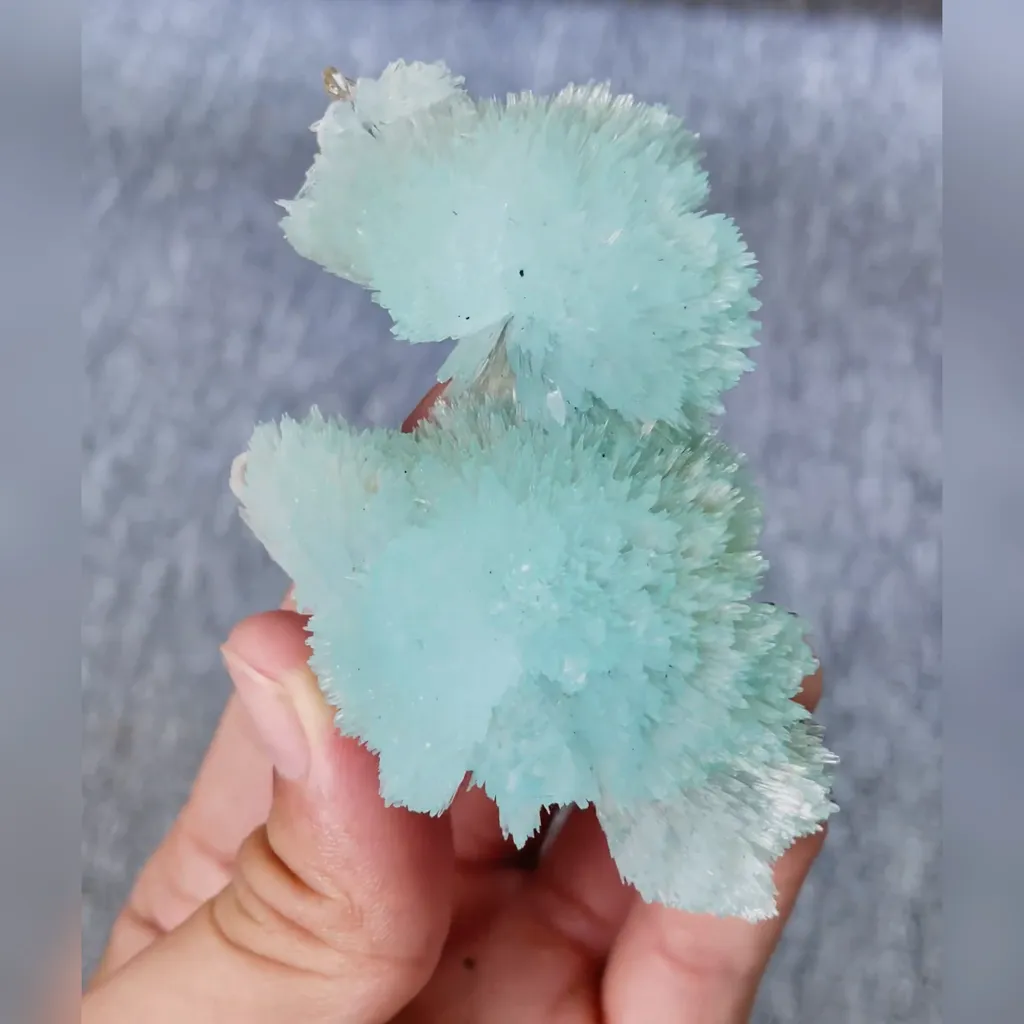 Natural Blue Aragonite comes from Wenshan,Yunnan 85*50*20MM - image 2