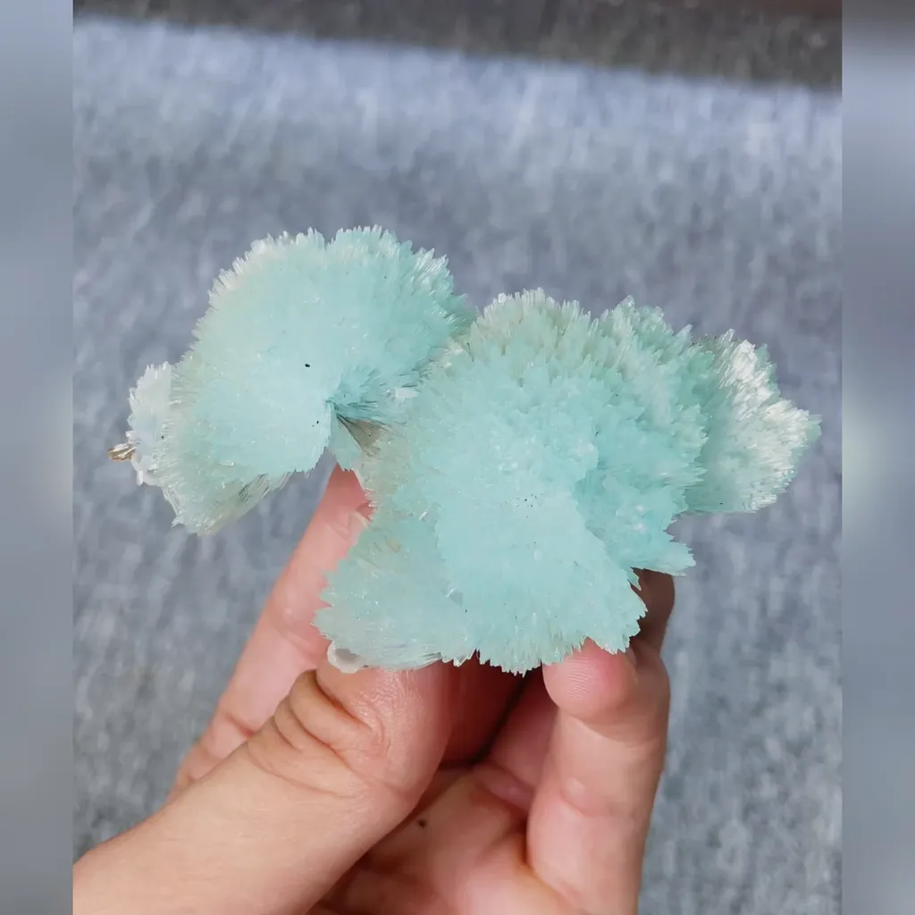 Natural Blue Aragonite comes from Wenshan,Yunnan 85*50*20MM - image 4