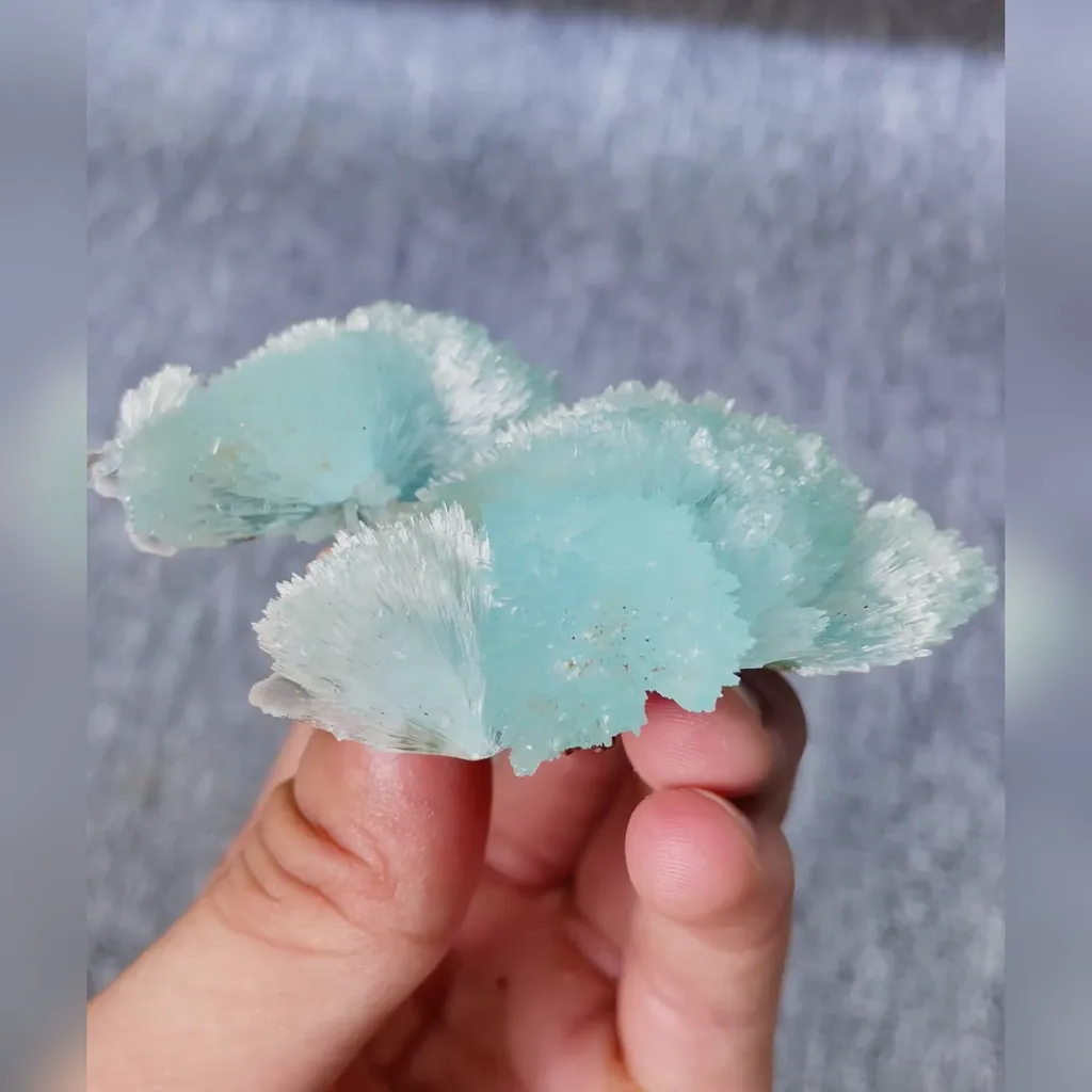 Natural Blue Aragonite comes from Wenshan,Yunnan 85*50*20MM - image 3