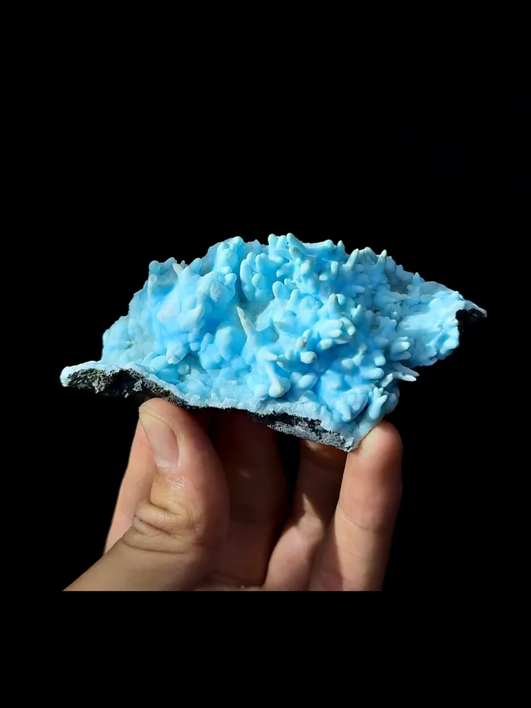 Natural Blue Aragonite comes from Wenshan,Yunnan 90*45*30MM - image 5