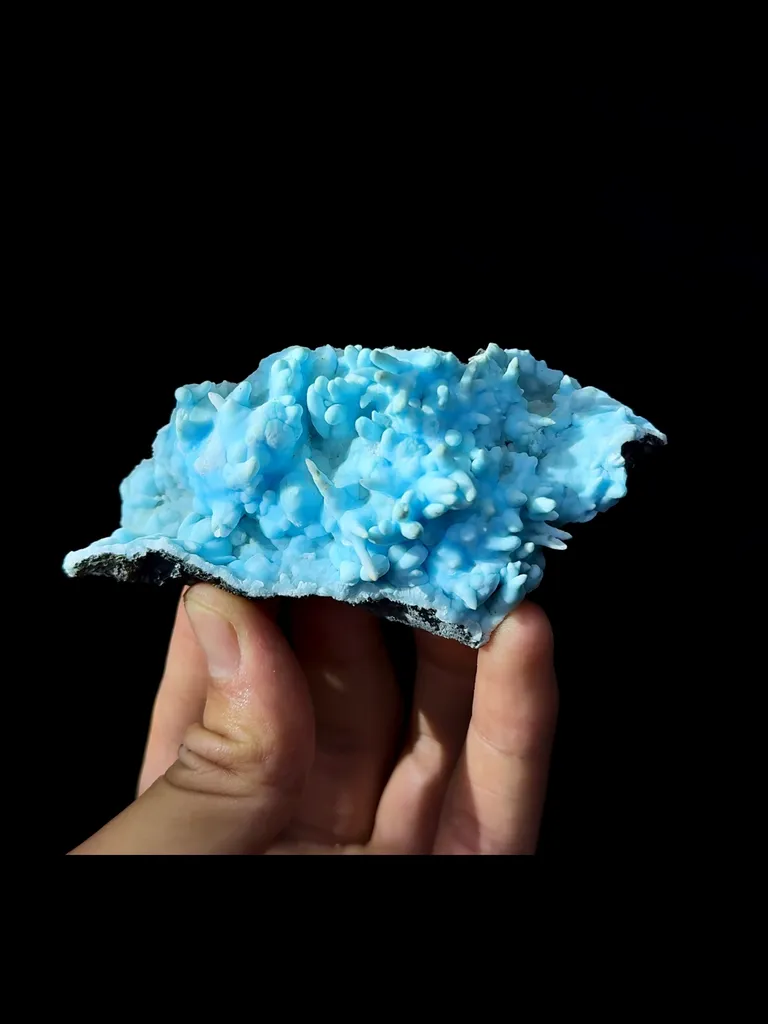 Natural Blue Aragonite comes from Wenshan,Yunnan 90*45*30MM - image 4
