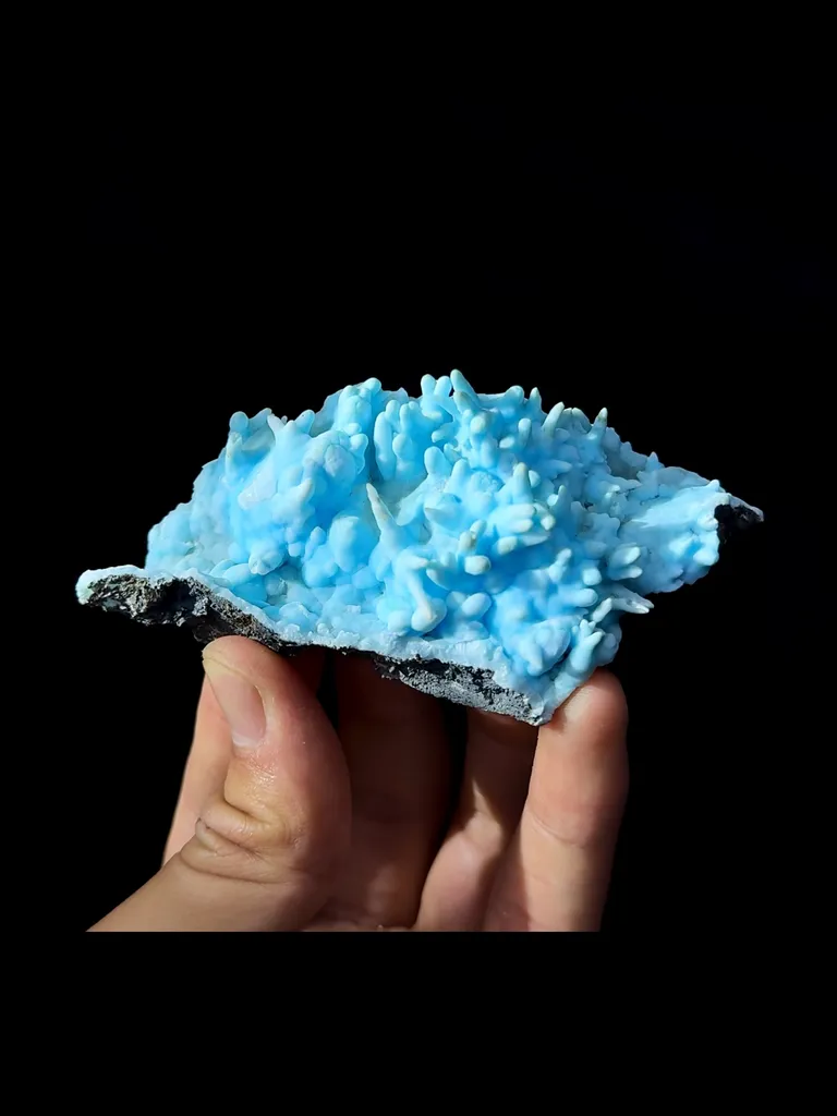 Natural Blue Aragonite comes from Wenshan,Yunnan 90*45*30MM - image 3