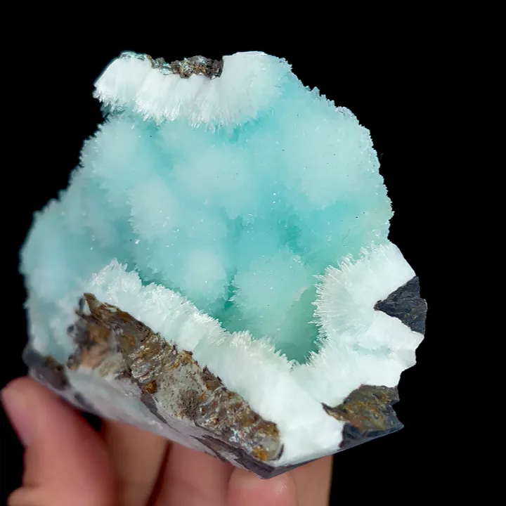 Natural Blue Aragonite, Mineral Specimen:Wenshan,Yunnan (110*45*50MM) image