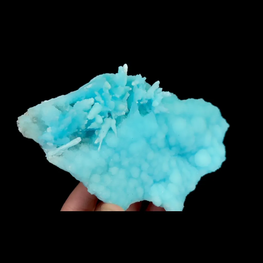 Natural Blue Aragonite, Mineral Specimen:Wenshan,Yunnan (170*100*40MM) image