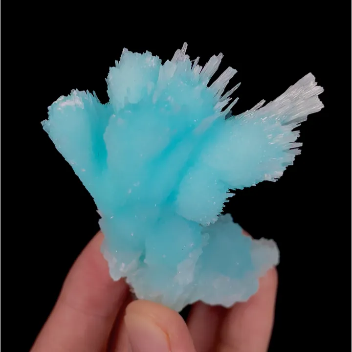 Natural Blue Aragonite, Mineral Specimen:Wenshan,Yunnan (45*70*25MM) image
