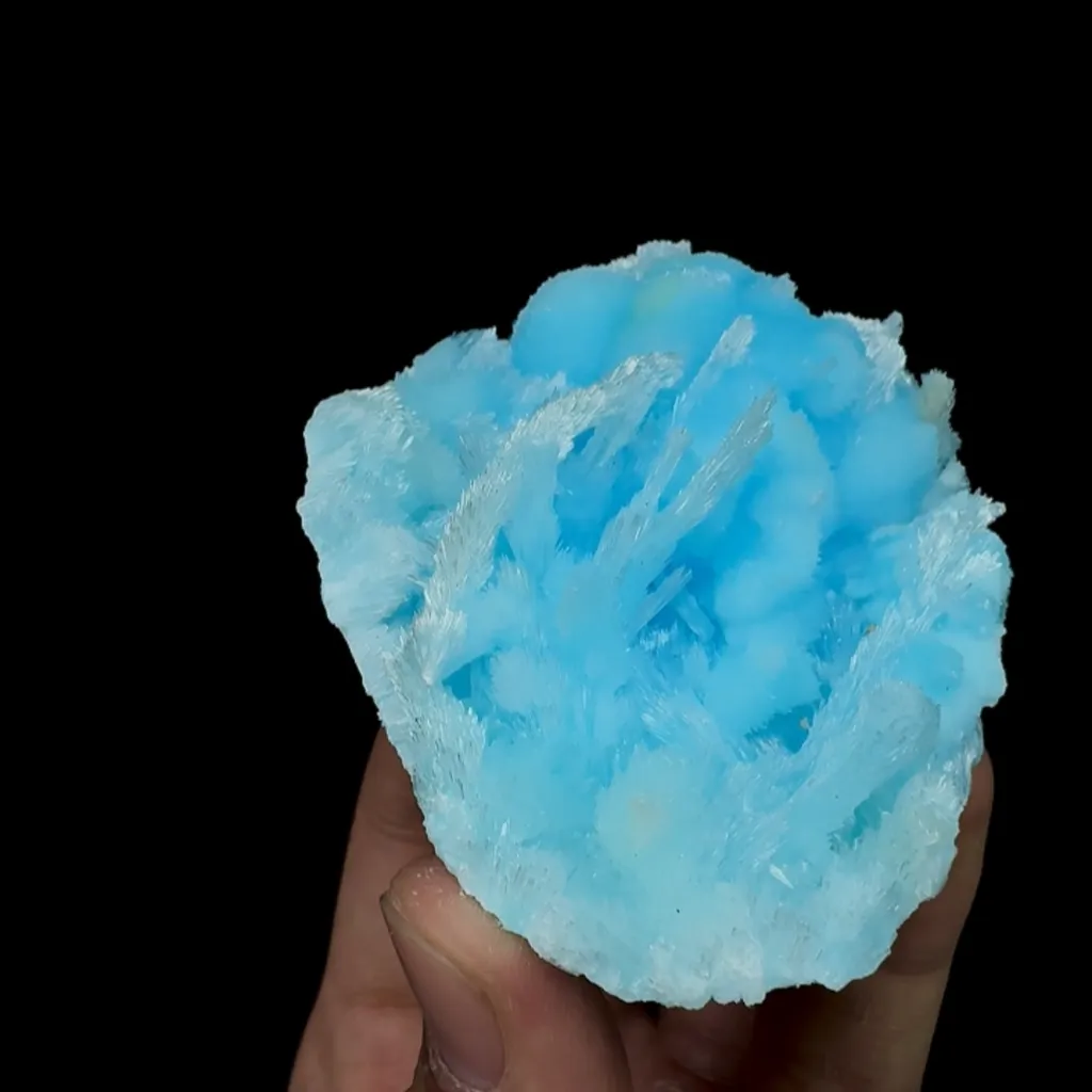Natural Blue Aragonite, Mineral Specimen:Wenshan,Yunnan (60*75*35MM) image