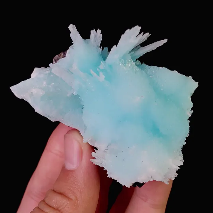 Natural Blue Aragonite, Mineral Specimen:Wenshan,Yunnan (70*40*30MM) image