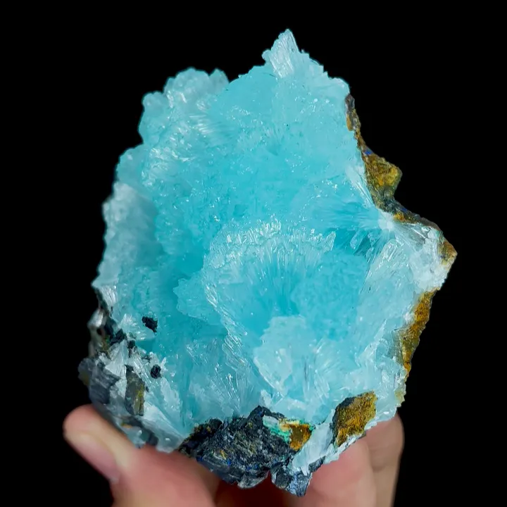 Natural Blue Aragonite, Mineral Specimen:Wenshan,Yunnan (85*65*45MM) image