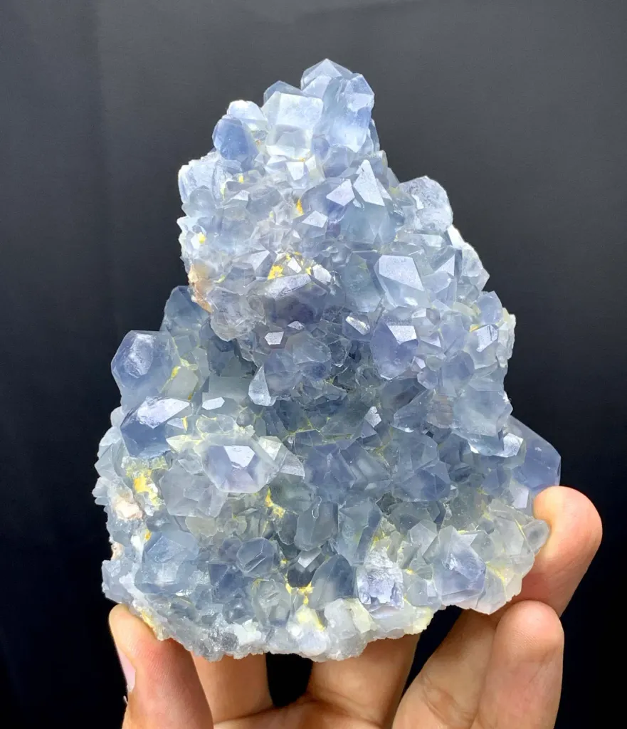 Natural Blue Celestine Crystals Cluster from Afghanistan - image 8