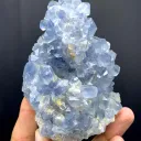 Natural Blue Celestine Crystals Cluster from Afghanistan - image 4
