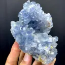 Natural Blue Celestine Crystals Cluster from Afghanistan - image 3