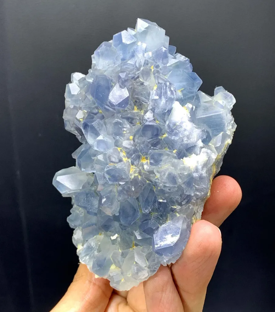 Natural Blue Celestine Crystals Cluster from Afghanistan - image 5