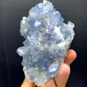 Natural Blue Celestine Crystals Cluster from Afghanistan - image 5