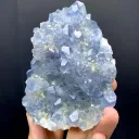 Natural Blue Celestine Crystals Cluster from Afghanistan - image 6