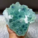 Natural Blue Centred Fluorite and Flake Calcite Symbiosis comes from Fujian,China 135*125*55MM - image 1